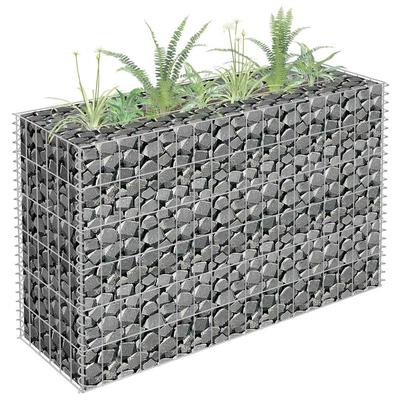 Vidaxl Raised Gabion Planter, Galvanized Steel, 90X30X60 Cm