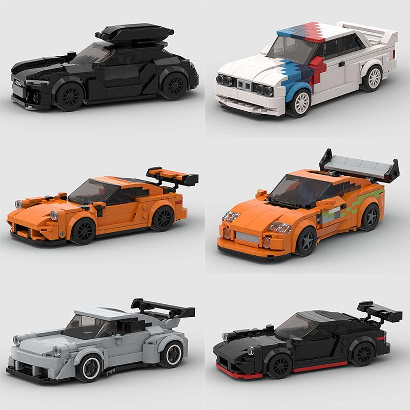 City MOC Car Speed Technical Vehicles Pickup Super Racers Rally Sports Racing Bricks Model Building Blocks Toy Christmas Gift