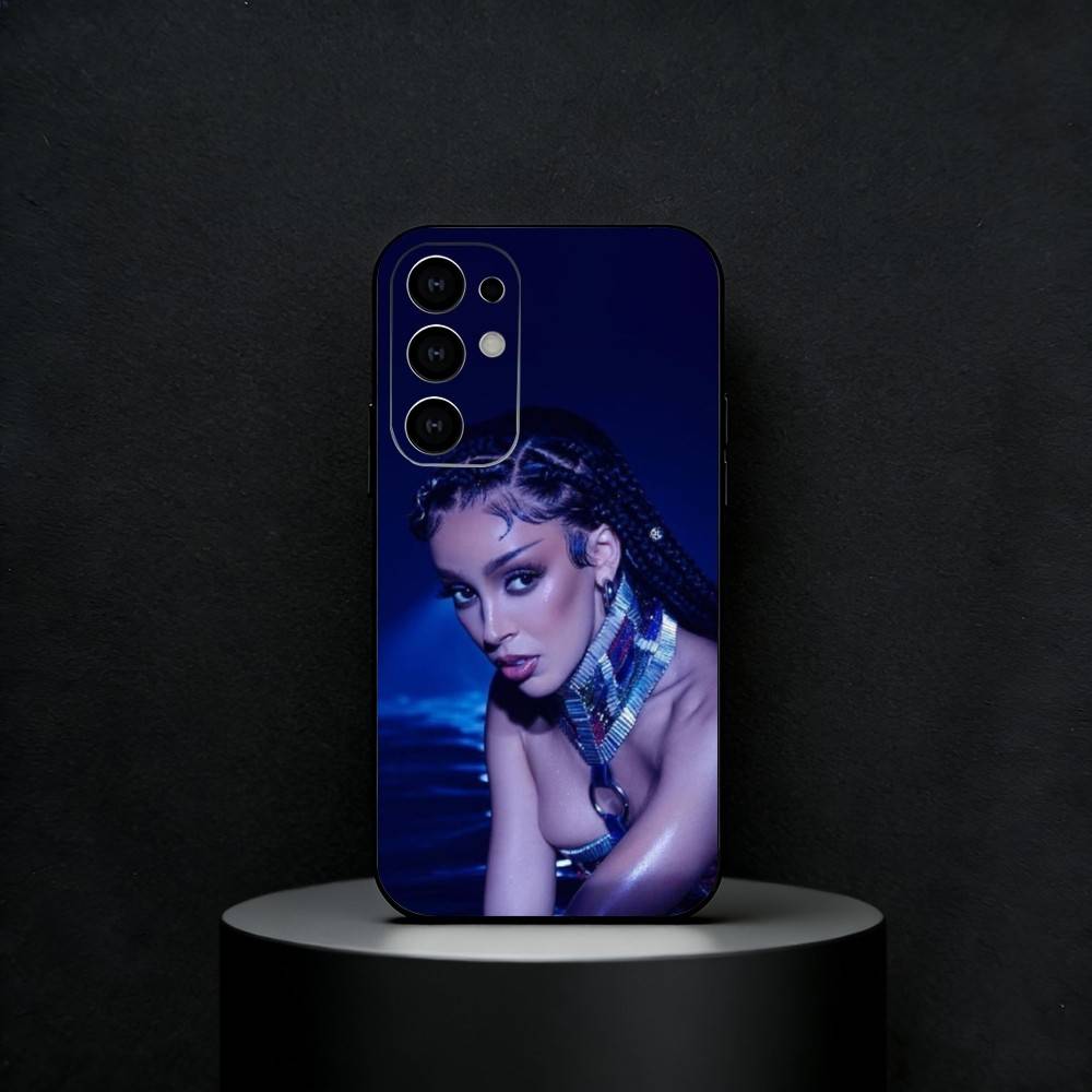 Cute D-DOJA Cat Singer Phone Case For Samsung S25,S24,S23,S22,S21,S20,Plus,Fe,Lite,Others Black Cover