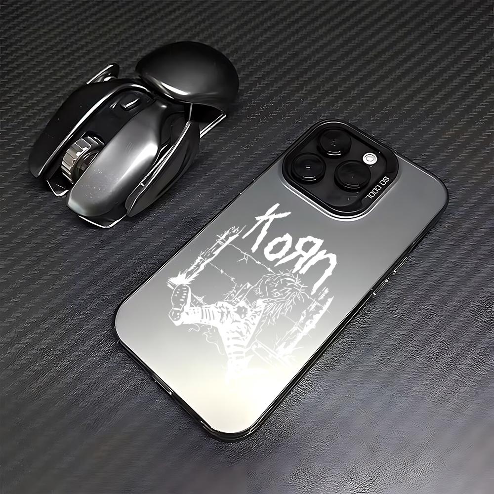 K-Korn Rockband Handyhülle für iPhone 16e, 16, 15, 14, 13, 12, 11 mini, Pro Max, X, XR, XS Max, 8, 7 Plus – stoßfeste, matte Rückseite