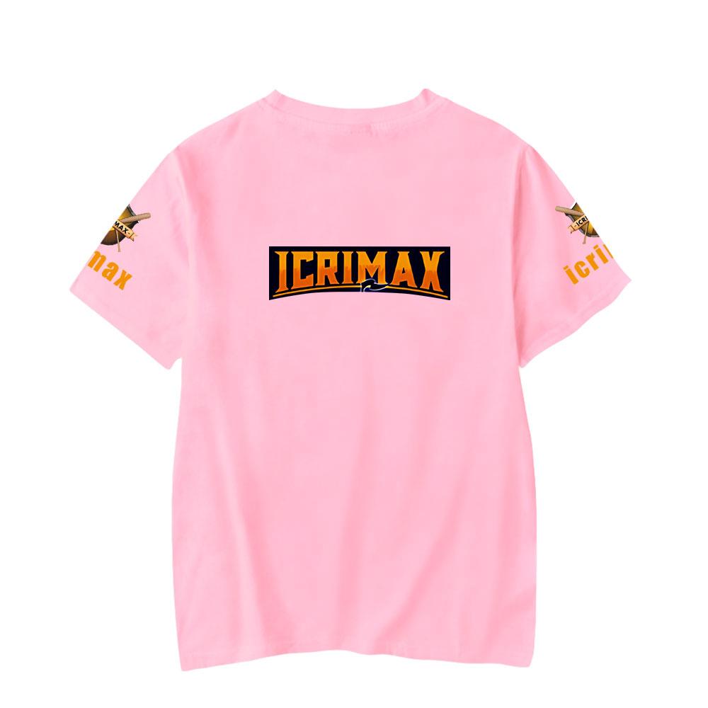 Camiseta para Homens Mulheres Roupas de Verão Fitness Icrimax Gola O Camiseta Masculina para Homem Oversized Nova Camisetas Masculinas Tops