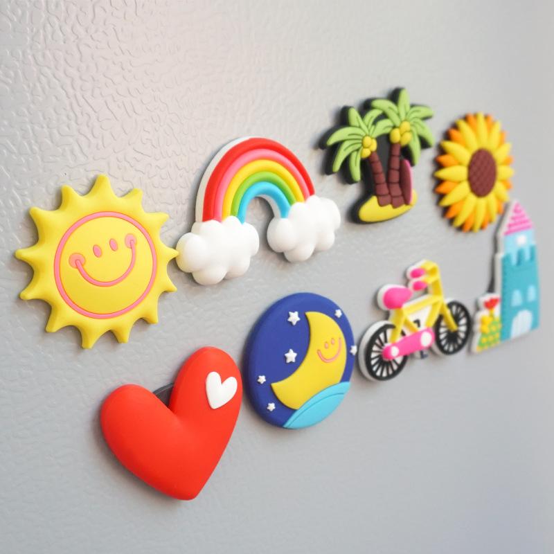Magneti per Frigorifero Cartoni Animati Carini Arcobaleno Sole Adesivi Magnetici per Bacheca Lavagna Adesivi Magnetici Decorazioni per la Casa Kawaii