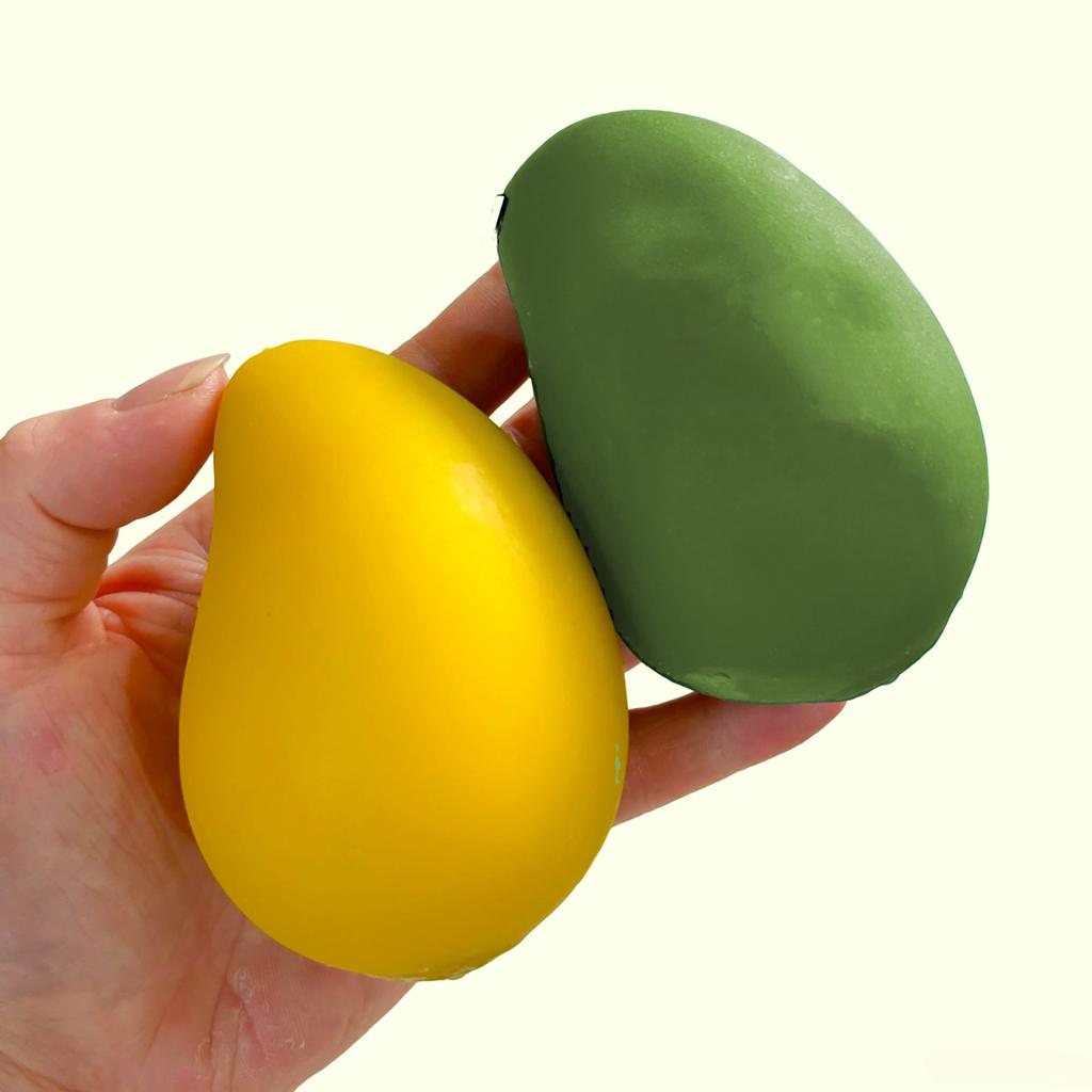 Color Changing Mango Squishy Fidget Toy, Soft ASMR Sensory Squeeze Ball, Anti-Anxiety Stress Relief Fidget Toy for Kids Adults