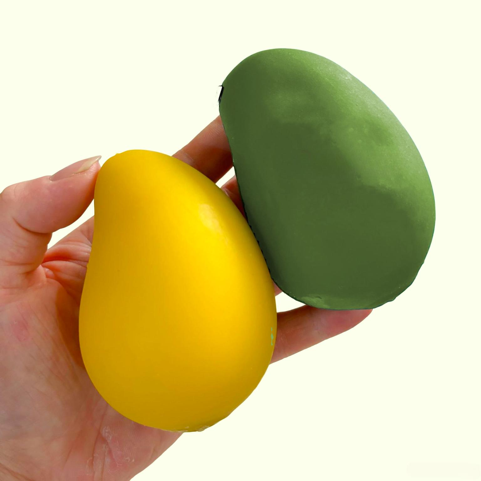 Kleur Veranderende Mango Squishy Fidget Speelgoed, Zachte ASMR Sensorische Knijpbal, Anti-Angst Stressverlichting Fidget Speelgoed voor Kinderen Volwassenen