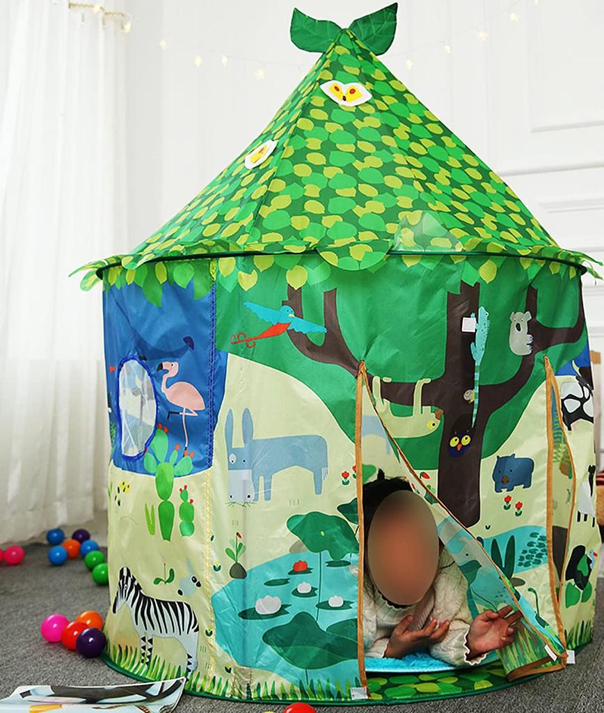 Benebomo Kids Tent Play Tent Kids Tent Kids Room Kids Tent Kids Tent Kids Playhouse Toy Indoor Outdoor Girls Boys Forest Folding Tent Toy Storage Kids