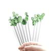 Cactus Glass Stirring Bar Coffee Stir Sticks Glass Reusable Drink Stir Stirrers for Chocolate Valentines Day Bar Party