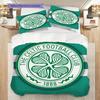 Celtic F.C Pattern Bedding Quilt Set Quilt Cover Pillowcase Home Decoration Birthday Gift (1 * duvet cover + 2 * pillowcase, without core)