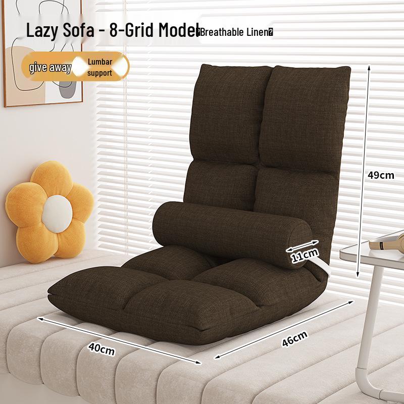 Lazy Tatami Folding Sofa Chair: Single Bed & Backrest for Dorms, Balconies, and Bedrooms