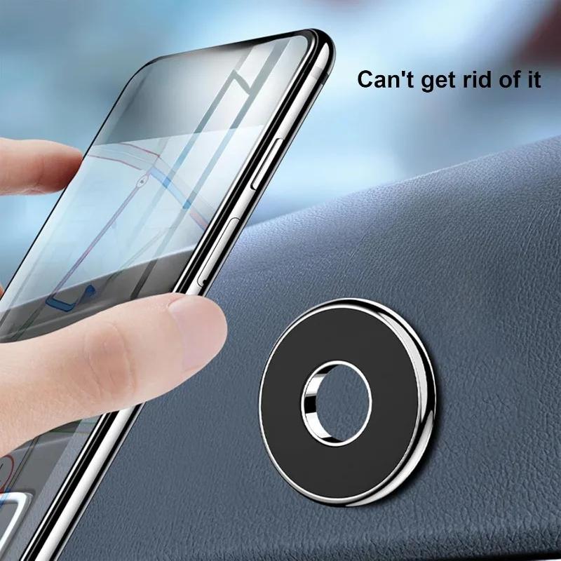 Round Car Mounted Magnetic Bracket , Easy To Stick, Not Fall Off, Compatible with All Smartphones