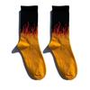Flame Mid-Calf Skate Socks: Unisex European & American Hip-Hop Street Style, Versatile High-Top Sports Design.