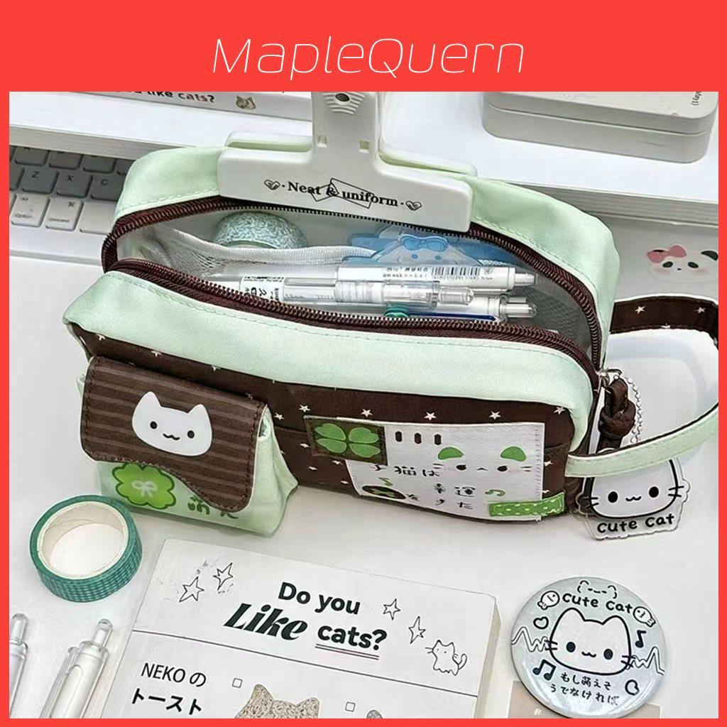 Cute Cat Pencil Case With Large Capacity For Students And Office Supplies