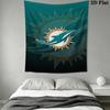Miami Dolphins Wandteppich Ästhetisches Wandbehang Gedruckter Stoffdecke Dekorative Wandteppiche für Schlafzimmer Wohnzimmer Heimdekoration