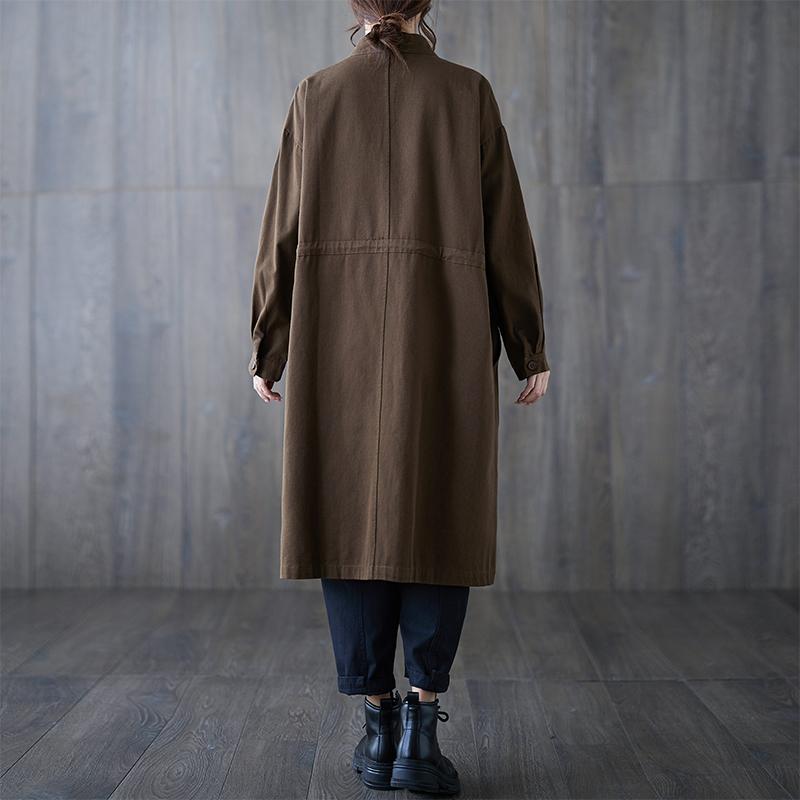 Dimanaf 2024 frühling Plus Größe Frauen Jacke Mantel Outwear Taste Taschen Weibliche Kleidung Lose Beiläufige Solide Oversize Zeigen Dünne Mantel