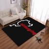 Nürburgring Racing Circuit Map Pattern Rug Suitable for Use As an Anti-slip Game Mat for Living Room and Bedroom Sofas