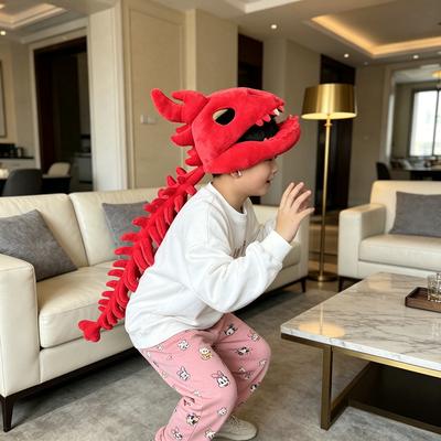 Halloween Dinosaurier Skelett Kopfbedeckung, Rollenspiel Kostüme, Plüschtiere, Lustige Streiche, Kreatives Spielzeug, Geburtstagsgeschenke Für Familie