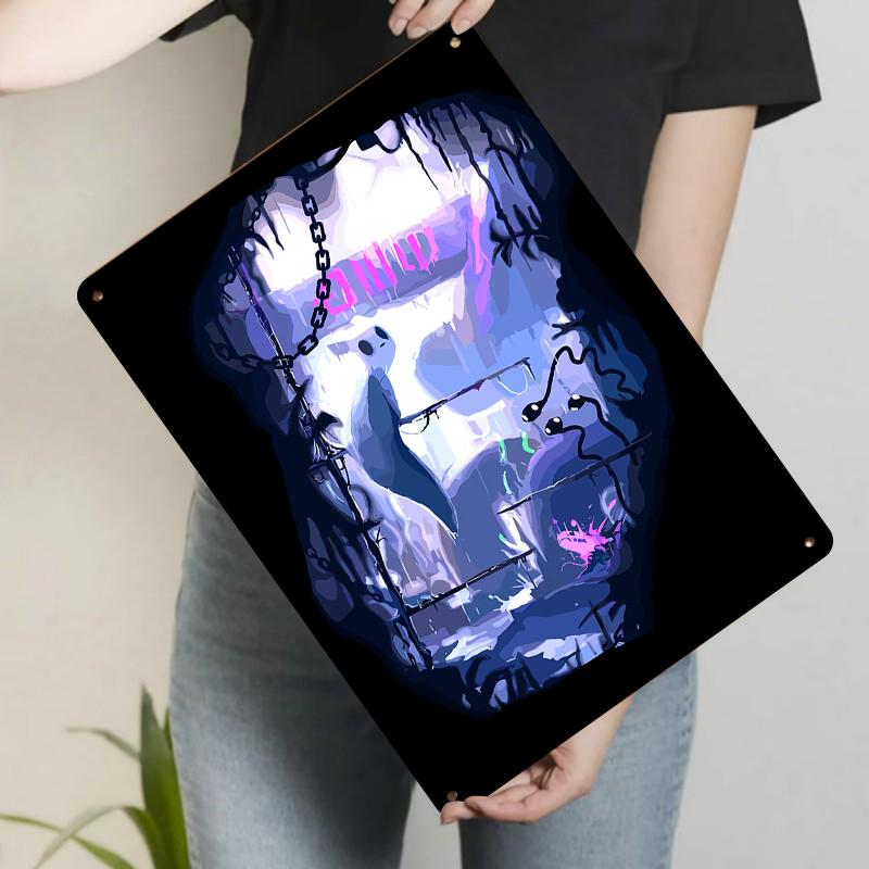 

Custom Iron Painting Cave Ghost Art Style Decorative Wall Hanging for Living Room Bedroom Study 20x30cm（7.8x11.8inch）