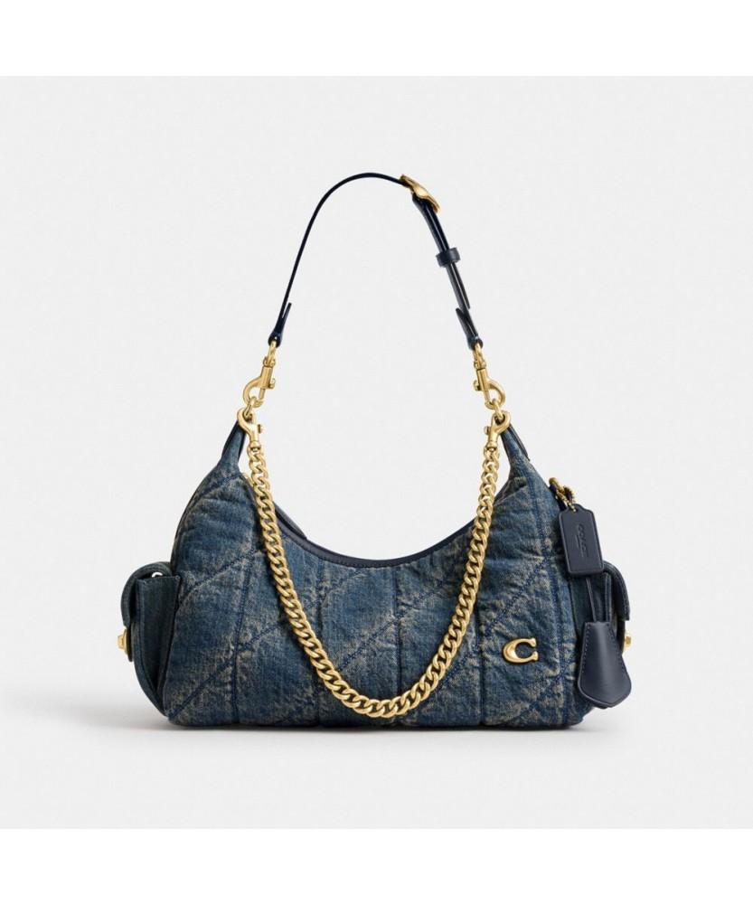 Coach Pocket Juliet Bag 30 In Regenerative Cotton Denim With Quilting Cdz72 B4Ymw