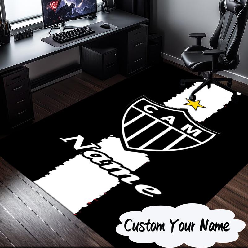 Custom Name Team Spirit Cam Unity Rug for Living Room, Game Rooms, Office, Bedroom, Floor Mat Playful Design, Fan Gifts Christmas Decor