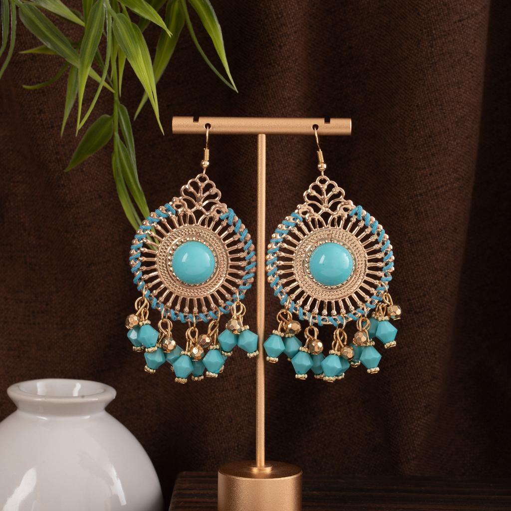 Bohemian Tassel Holiday Style Ethnic Light Luxury Cool New Chinese Style Earrings