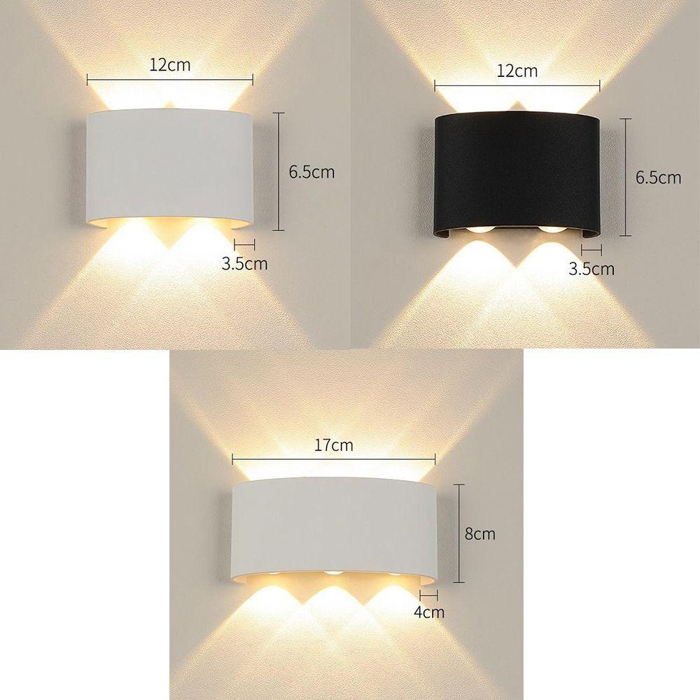 Modern Aluminum Shell LED Wall Light Black White IP65 Waterproof Corridor Balcony Lights Garden Stairs Bulb Indoor Outdoor