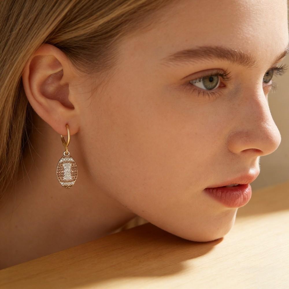 Baseball Sporty Zinc Zinc Alloy Stud Earrings Rhinestone Ear Pendant Jewelry Athletes Sports Fans