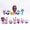 Anime Gabby Dollhouse 13Piece Set with Smile Cat Hug Gaby Girl PVC Models Cartoon Children Toy for Christmas And Birthday Gifts