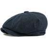 HT4834 Berets for Men Women Vintage Striped Wool Beret Hat Male Female Octagonal Beret Cap Adjustable Spring Autumn Ivy Flat Cap