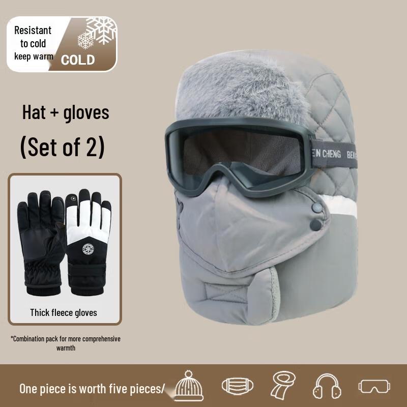 

Зимний велосипедный набор: шапка-ушанка и перчатки