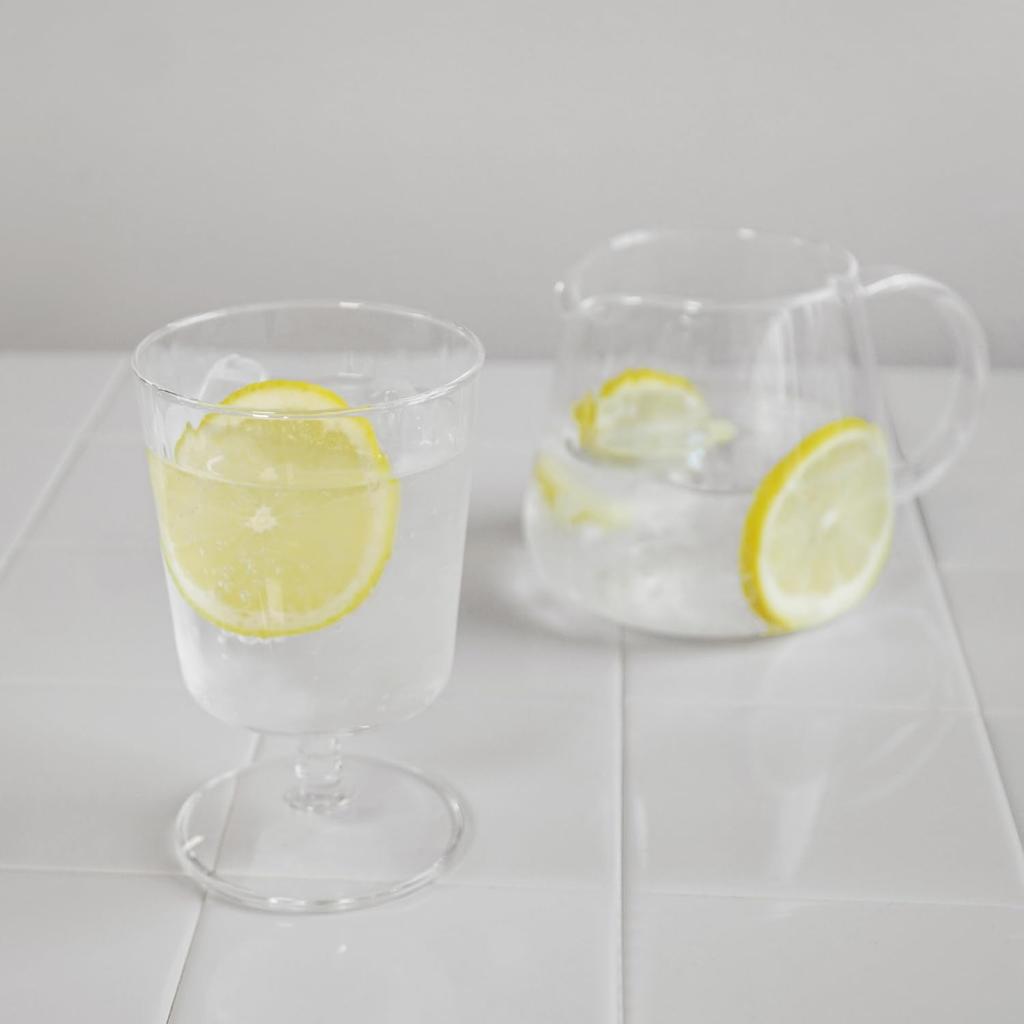 Hario Glass Goblet 300ml Clear Glass Goblet with Microwave Made In Line, Capacity, Molding, Safe, Heat-resistant Glass, Japan, GG-300-M