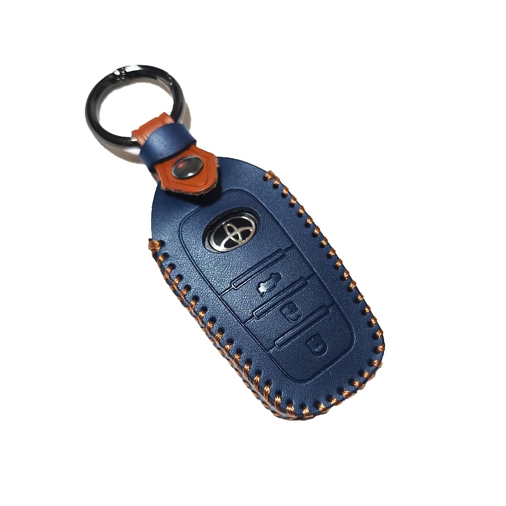 Car Key Cowhide Leather Key Car Smart Key New Harrier 80 Corolla Late Model Yaris Key Prius 60 Land Cruiser Car Custom Parts [e EC-GOOD] Case, Cover,