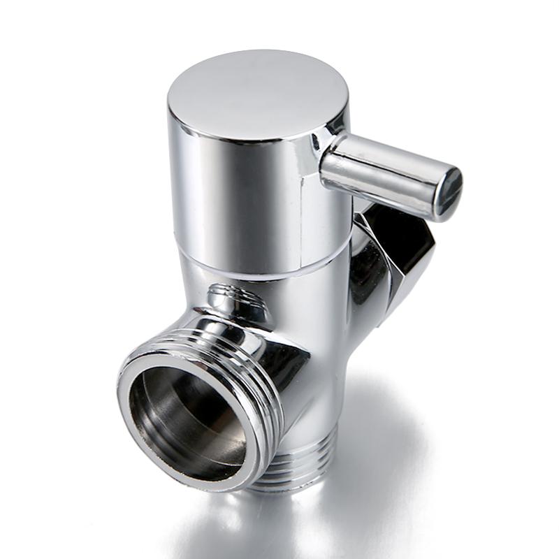 1/2 3/4 Crom Adaptor în T cu 3 căi Supapă de deviere a capului de duș pentru robinet de baie