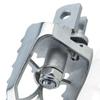 Silver Stainless Steel Rotating Motorcycle Footpegs - 1 Pair