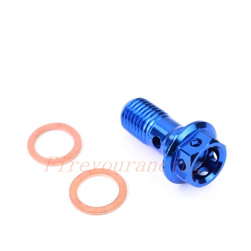 Motorrad Bremsleitungen Bremssattel Universal M10X1.25/1.0mm Banjo Schrauben Bunte Motorrad Ölnippel Schrauben Öl Schrauben