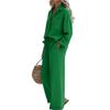 Fashion Women's Color Set, Women's Imitation Cotton And Linen Loose Long Sleeved Top Set, Women's