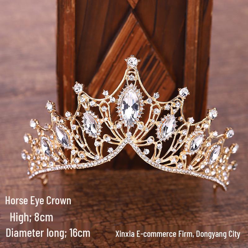Korean-Style Rhinestone Wedding Crown Bridal Headdress