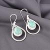 Natural Amazonite Gemstone 925 Sterling Silver Jewelry Handmade Earrings 1.70" EE-96-24
