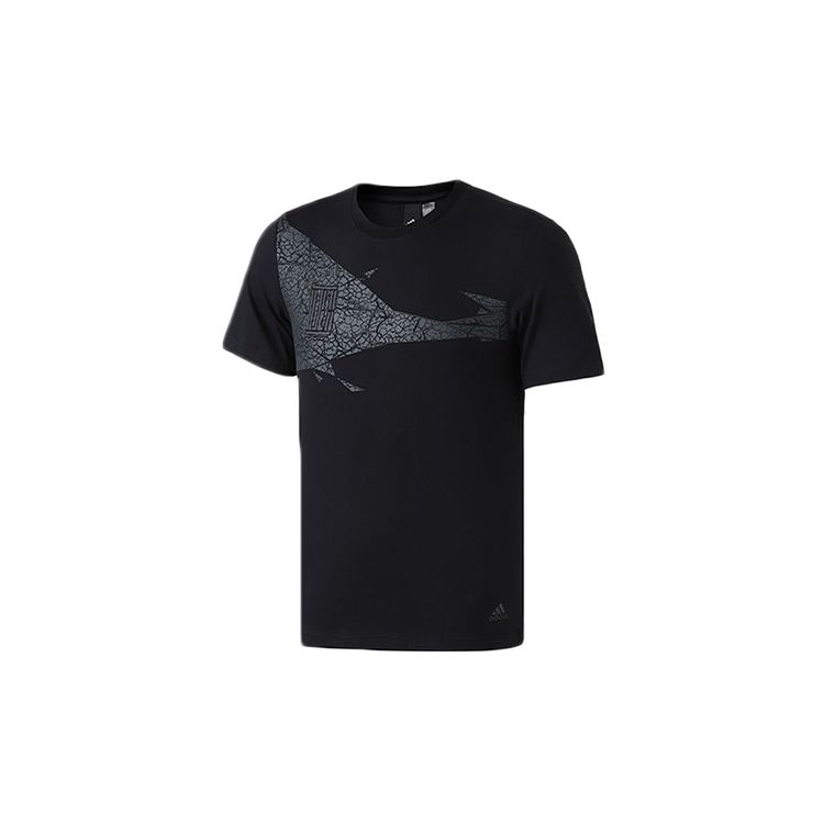 

Adidas Martial Print Crew Neck T-Shirt Men Tops Black DW4682
