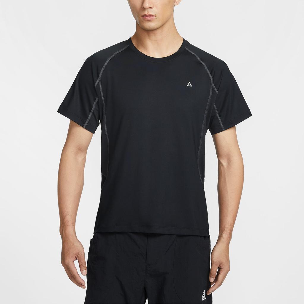 Nike ACG T Shirts Men's Black/Coal Black/Peak White Crew Neck Moderate Straight Fit IO1453-010
