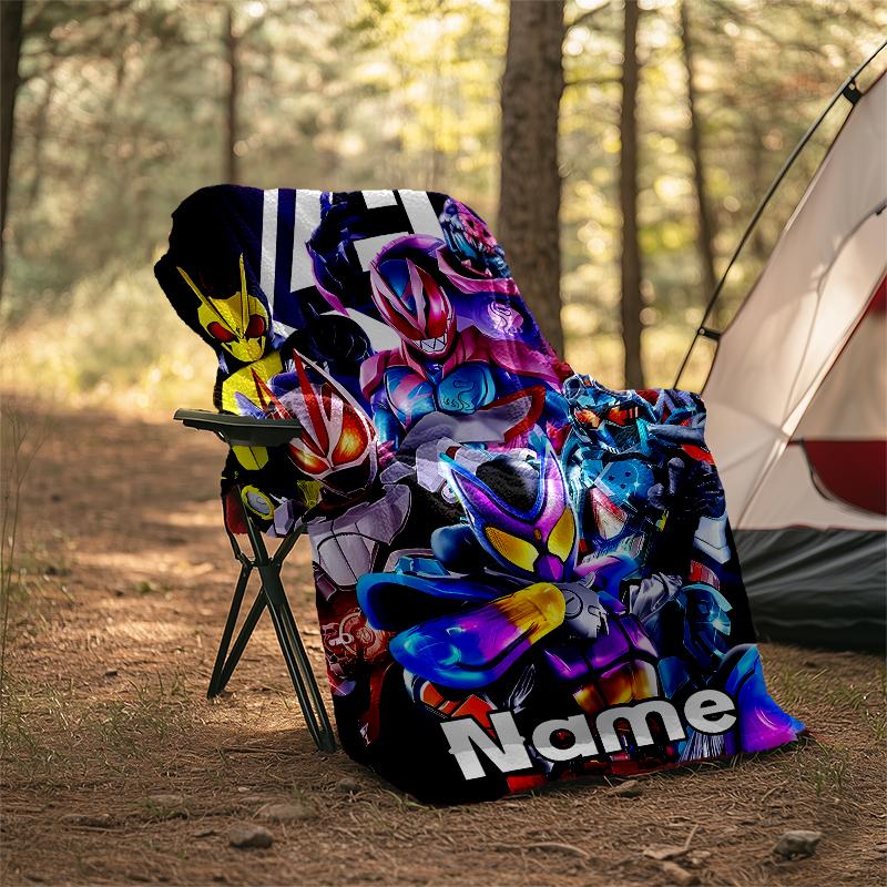 Personalized Custom Name Blanket - Kamen Rider Decade Print Design,Blanket for Sofa,Bed,Travel,Camping - Soft and Warm, Great Gift