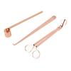 Candle Accessory Set Stainless Steel Candle Wick Trimmer Cutter Candle Snuffer Extinguisher Wick Dipper Rose Gold