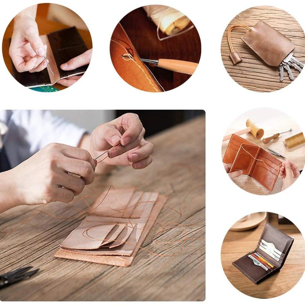 Shoe Repair & Craft Leather Sewing Kit with Replaceable Needles