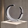 Circular Metal Decorative Sculpture Modern for Console Tables, Office Styling