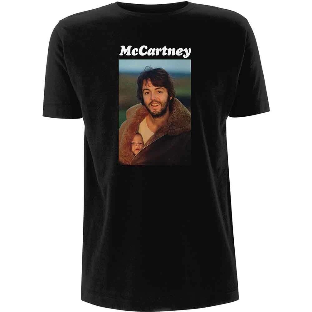 Paul McCartney Men s PMCTS05MB04 T-Shirt, Black, XL 4XL