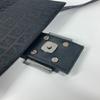 Fendi Zucchino Bag Flap Pochette Crossbody Shoulder Bag Canvas/Leather Black