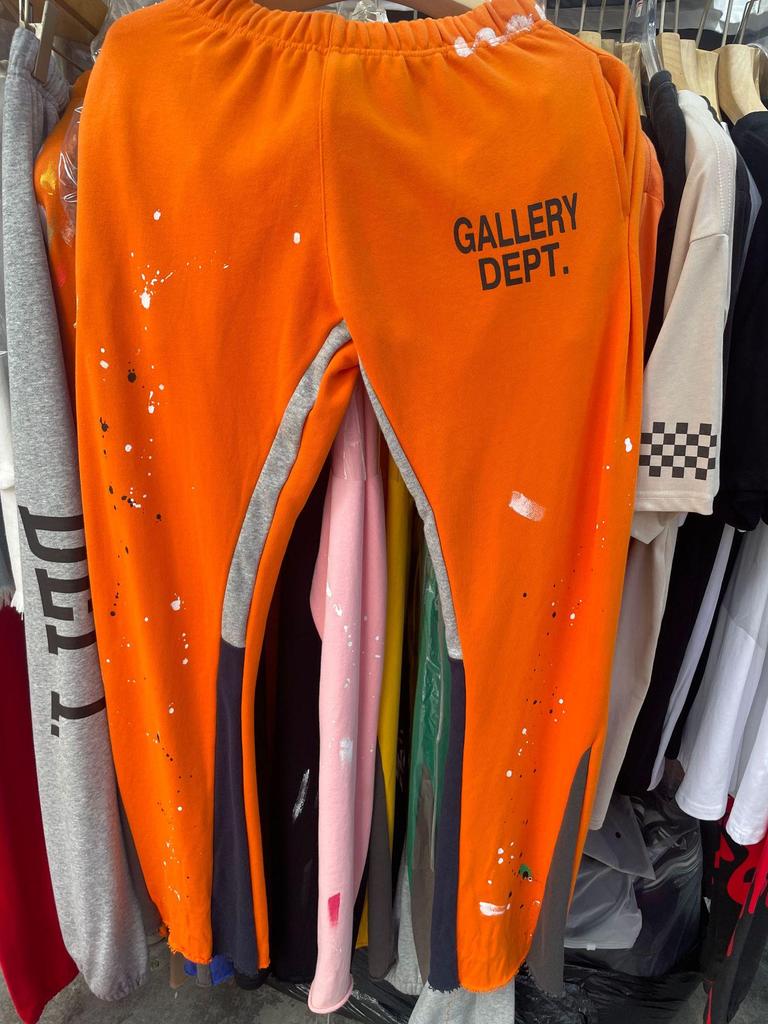 GALLERY DEPT Men's Classic Hand-Painted Splatter Graffiti Cotton Sweatpants