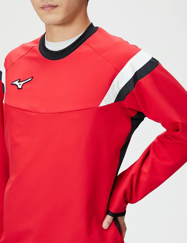 Mizuno Morelia Tech Shield Piste Soccer Chinese Size M Shirt, Windproof, Wear, P2ME2505, Red,