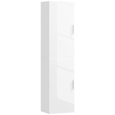 Colonne Murale de Salle de Bain avec Étagères Réglables et 2 Portes Armoire de Salle de Bain Moderne 40x30x160 cm Blanc