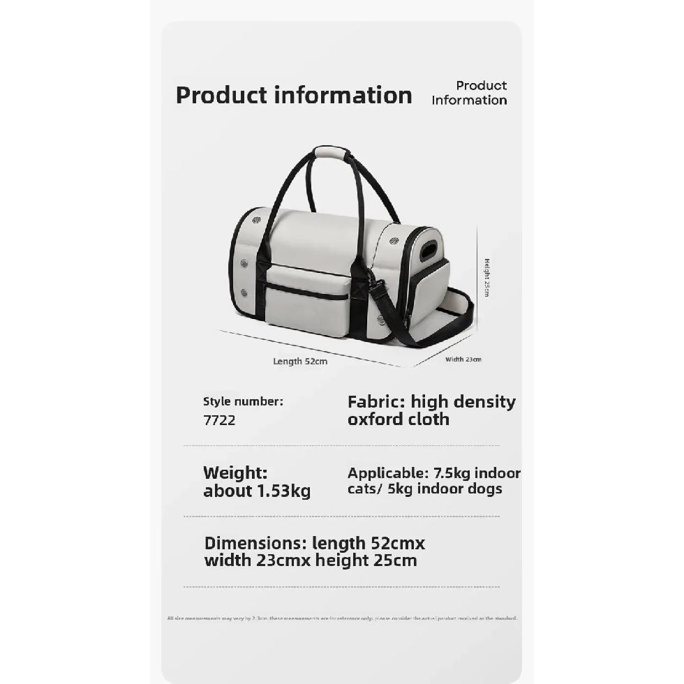 New Large Capacity Outdoor Cat Bag Breathable Portable Foldable Handbag Crossbody Pet Carrier for Cats