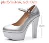 6 8 11 13cm Small Size 32-43 Comfortable Soft Leather Shoes Mary Janes 2025 Womens Block High Heels Shoes Dress Office Model Mom