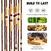 Wood Beaded Curtain, 31 Lines Bamboo Beaded Curtain 35 x 69In Natural Hanging Door Room Divider for Porch